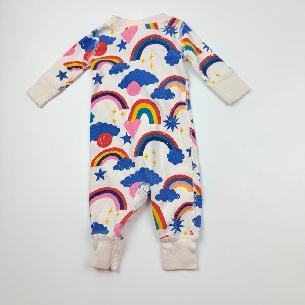 Hanna Andersson Organic Rainbow Zip Sleeper Pajamas, 0/3m - Picture 6 of 6